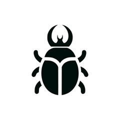 beetle bug insect wild animal logo vector illustration template design © katsumatakun