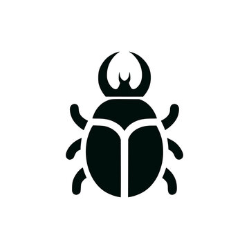 beetle bug insect wild animal logo vector illustration template design