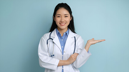 portrait of a isolated doctor smiling