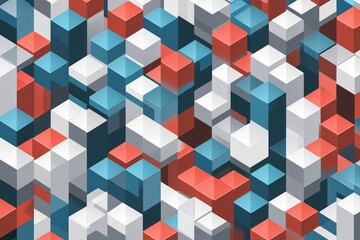 Obraz premium Stock with a red, white, and blue houndstooth pattern