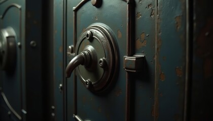 Aged elegance  A rusted vintage door handle