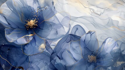 Gorgeous abstract alcohol ink fluid painting with pop and Chinese artistic elements, showcasing creative ink painting style as an expressive background for modern design concepts