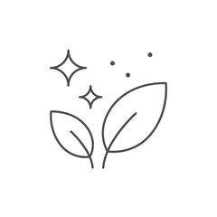Eco concept line outline icon
