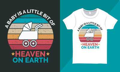 Vintage Baby Typography T-shirt Design, Baby Typography T-shirt Template