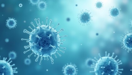 Microscopic view of a virus a threat to public health