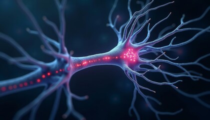 Neural network in action  A neuron firing with synaptic connections