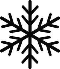 Fototapeta premium Snowflake icon, snow icon vector, snow sign