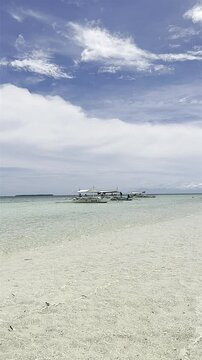 Vertical video on a virgin island in the Philippines