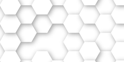 Minimal White 3D Hexagonal Pattern Vector Background: Ideal for Professional Design Use