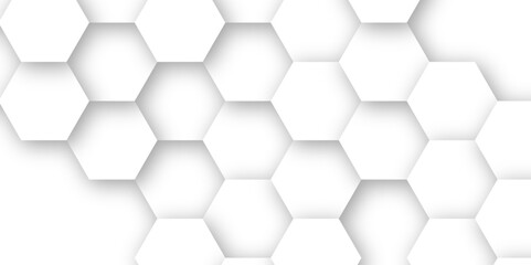 Minimal White 3D Hexagonal Pattern Vector Background: Ideal for Professional Design Use