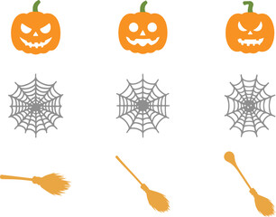 Halloween element set illustration.