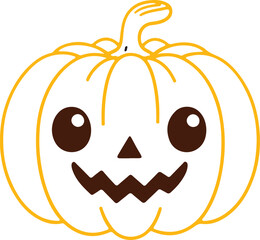 Cute halloween Pumpkin illustration.