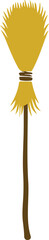 Vector Graphic of Witch's Flying Broomstick	
