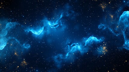 A pattern of swirling clouds and stars, creating a dreamy, celestial effect