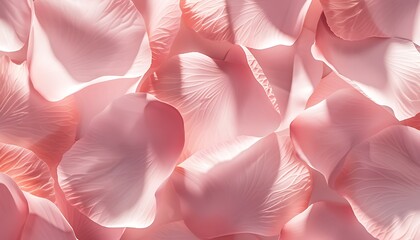 Soft blush pink abstract pattern resembling delicate petals with gentle light and shadow interplay, creating a tranquil ambiance.