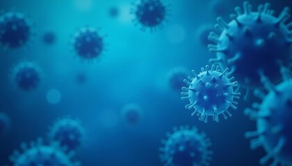 Microscopic view of a virus outbreak