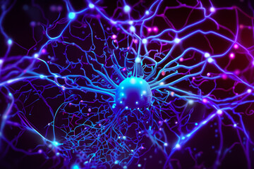 ai generated digital background neural networks brains