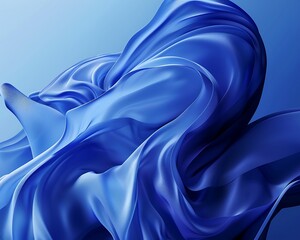Sapphire blue abstract background with fluid waves and textures, conveying depth and tranquility.