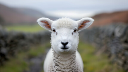 Obraz premium Face Face Encounter With Swale Dale Sheep