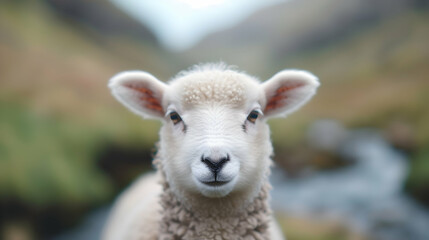 Obraz premium Face Face Encounter With Swale Dale Sheep
