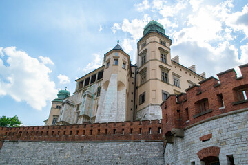 Fototapeta premium Ancient facade of the building Wawel Castle City of Krakow Poland
