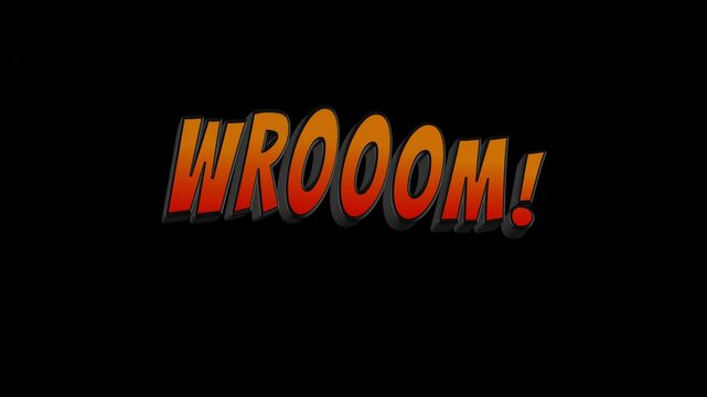 Wrooom Comic Book Reaction Loop On Alpha