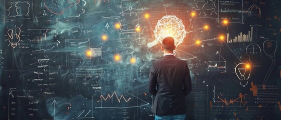 The Power of Creative Thinking: Unleashing Innovation with a Businessman's Brainstorming Session