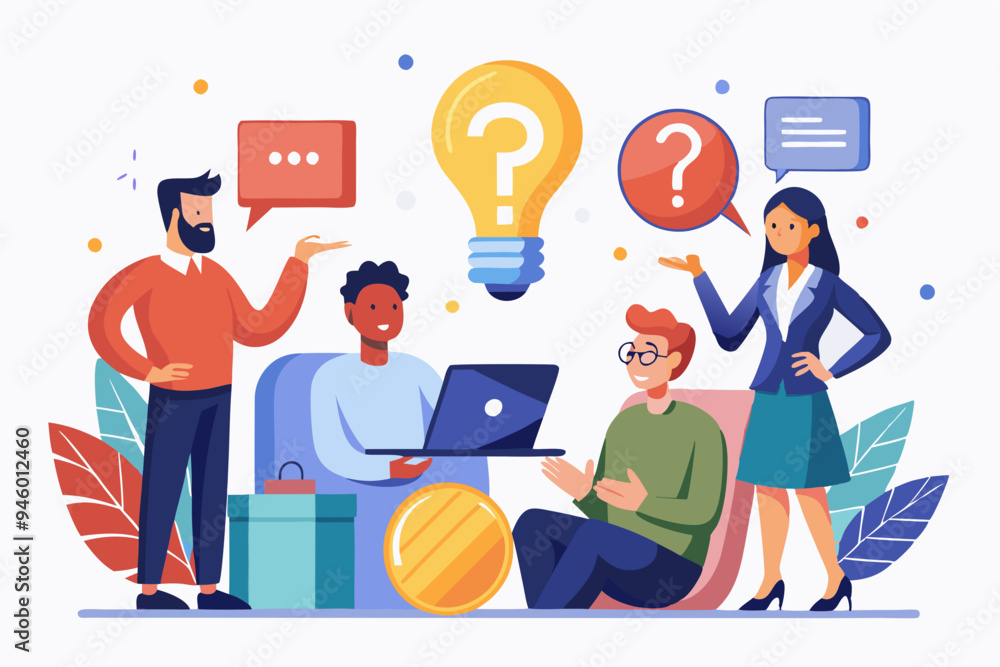 Poster question and answer, faq frequently asked questions, asking and reply to solve problem, help informa