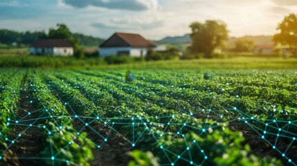 Smart Farm Technology  Digital Agriculture  Connected Crops  IoT Network  Precision Farming