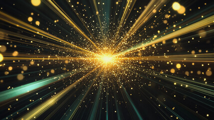 Fototapeta premium Abstract light explosion and network points, dot, earth's surface, digital background Innovation network points Earth's surface wave background digital wave information technology background