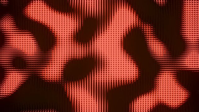 3D Dark Cubes Scale variation Animation on the Red Background.