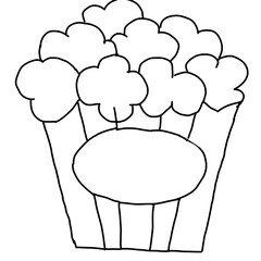 popcorn in container isolated icon hand drawing design 