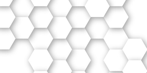 Futuristic 3D Hexagonal White Vector Background: A Minimalistic Design Approach