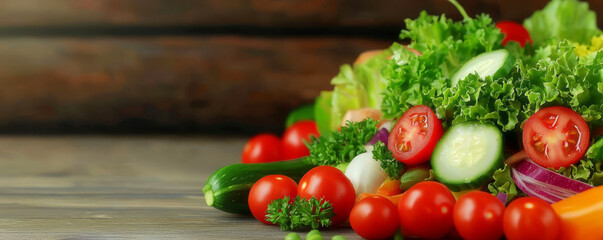 Organic salad, colorful mix of fresh vegetables, 3D illustration