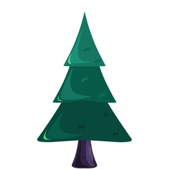 Vector illustration of an evergreen, tall and lush Spruce Tree, unadorned Christmas tree design