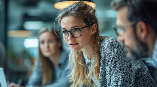 Diverse Team of Professionals Collaborating on Renewable Energy Innovations to Promote Climate Change Mitigation