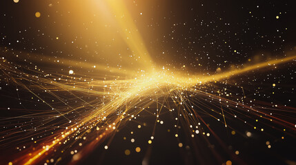 Obraz premium Abstract light explosion and network points, dot, earth's surface, digital background Innovation network points Earth's surface wave background digital wave information technology background