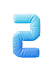 Numbers with soft balloon styles, 3d rendering.