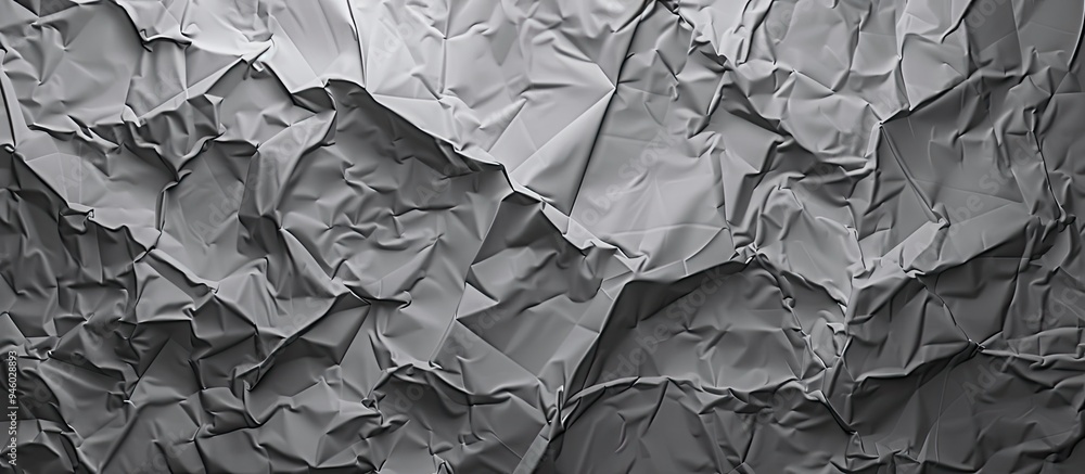 Poster crumpled texture background in grey paper. copy space image. place for adding text and design