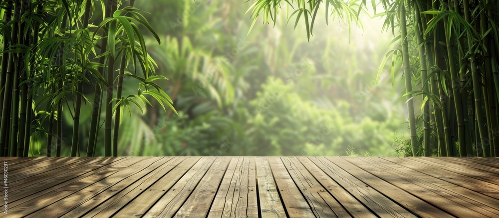 Poster bamboo backdrop. copy space image. place for adding text and design