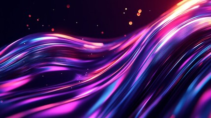 Vibrant 3D glow fluid abstract splash ideal for technology backgrounds and digital art