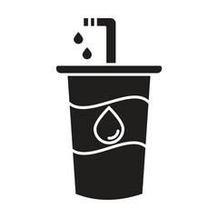 Soft drink glass icon vector on white background