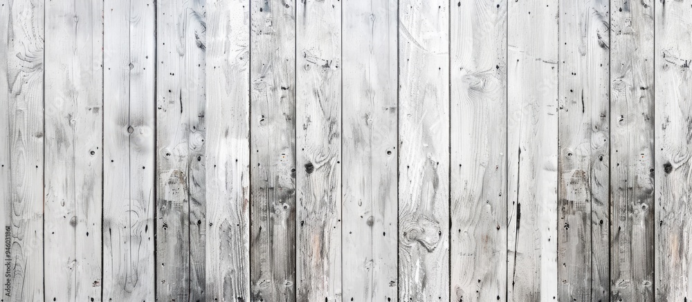 Poster white and gray aged wood planks for textured backgrounds. copy space image. place for adding text an