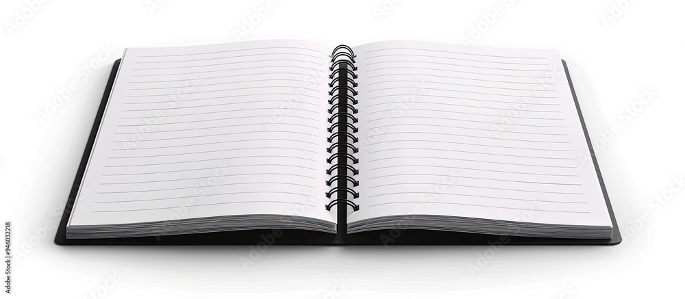 Poster plain notebook on a white background. copy space image. place for adding text and design