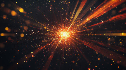 Naklejka premium Abstract light explosion and network points, dot, earth's surface, digital background Innovation network points Earth's surface wave background digital wave information technology background