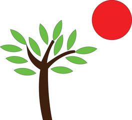 Obraz premium tree icon Vector illustration.Nature vector icons.