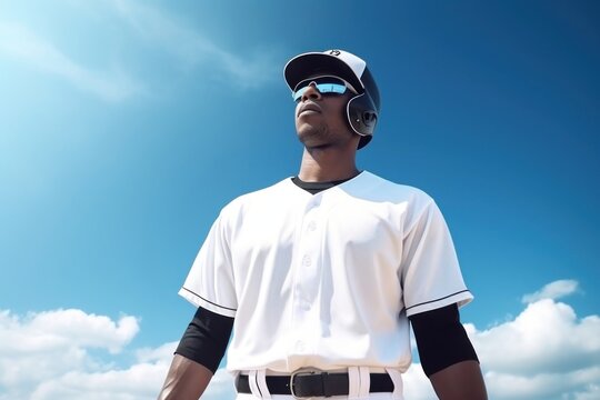 Baseball player adult outdoors sports.