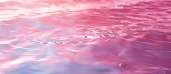 Water ripples on a pink background Abstract texture of water ripples. Copy space image. Place for adding text and design