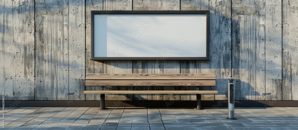 Poster blank signboard for your advertising notice or graphic design. copy space image. place for adding te