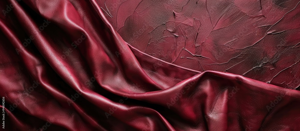 Aufkleber dark crimson backdrop featuring embossed imitation leather. copy space image. place for adding text 
